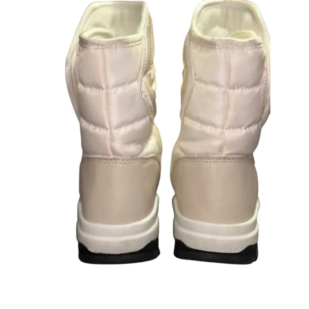 HobiBear‎ Snow Boots Cream White Waterproof  velcro Size 10.5-11.5 toddler